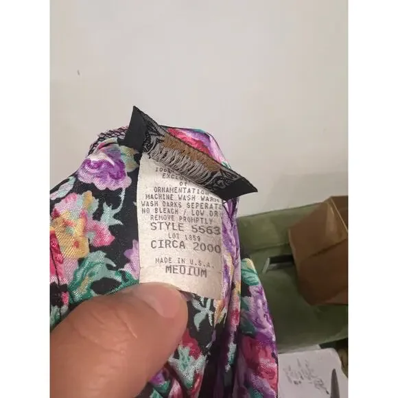 Vintage Y2K Circa 2000 Lingerie Night Gown Teddy Medium - Picture 6 of 7